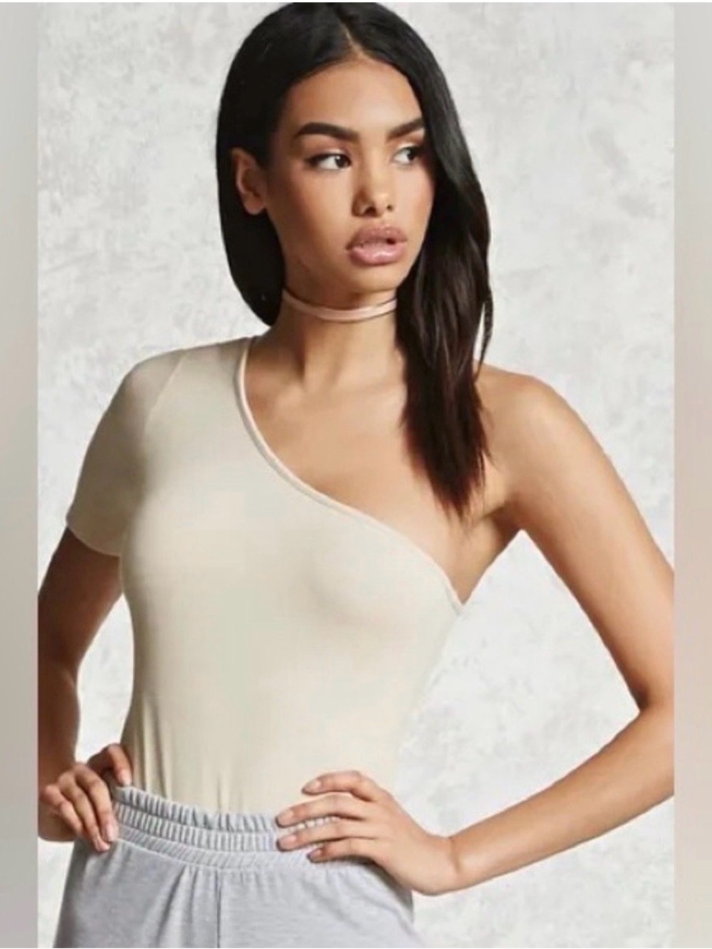 Forever 21 one sleeve bodysuit